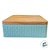 Lata de Metal Quadrada Texturizada - Azul - 17x6cm - 1 unidade - Rizzo - Imagem 4