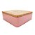 Lata de Metal Quadrada Texturizada - Rosa - 17x6cm - 1 unidade - Rizzo - Imagem 3