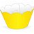 Wrapper para CupCake Tradicional Amarelo Cod. 12.3 com 12 un. Nc Toys Rizzo Confeitaria - Imagem 1