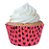 Forminha Mini CupCake Vermelho com Preto com 45 un. Cod. 6738 Mago Rizzo Confeitaria - Imagem 1