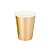 Copo de Papel Biodegradável 270ml - Dourado  - 8 unidades - Rizzo - Imagem 1