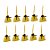 Pick Decorativo - Mini Vassoura de Tule Amarelo - 11cm - 10 unidades - Rizzo - Imagem 1
