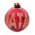Bola de Natal Glitter - Vermelha - "Feliz Natal" - 10cm - 3 unidades - Rizzo - Imagem 4