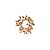Mini Guirlanda Folhas e Frutas - Champagne - 10cm - 1 unidade - Cromus - Rizzo - Imagem 1