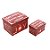 Caixa Decorativa para Presente Natalina - Vermelho e Branco - 4 unidades - Cromus - Rizzo - Imagem 1