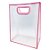 Sacola Transparente PVC com Alça - Rosa - 40x30x12cm - 1 unidade - Rizzo - Imagem 1