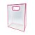 Sacola Transparente PVC com Alça - Rosa - 25x30x15cm - 1 unidade - Rizzo - Imagem 1