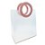 Sacola Transparente Fosca PVC com Alça Redonda de Couro Rosa - 27x23x11cm - 10 unidades - Rizzo - Imagem 2