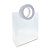 Sacola Transparente Fosca PVC com Alça Redonda de Couro Branco - 23x20x10cm - 10 unidades - Rizzo - Imagem 2