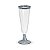 Taça para Champagne Borda Prata - 12 unidades - 150 ml - Rizzo - Imagem 1