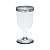Taça para Vinho Borda Prata - 12 unidades - 210 ml - Rizzo - Imagem 1
