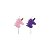 Vela Unicórnio Rosa e Roxo - 2 unidades - Rizzo - Imagem 1