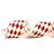 Fita Decorativa Aramada - Losango Algodão Cru, Vermelho e Ouro - 6,3cm x 9,14m - 1 unidade - Cromus - Rizzo - Imagem 1