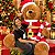 Urso De Natal Premium Gigante Inflável Com Led - 127v - 1,8m - 1 unidade - Cromus - Rizzo - Imagem 1