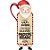 Decor Home Tag ''Papai Noel Paz e Amor'' - 5,5x16,6cm - Ref. DHTN-025 - 1 unidade - Litoarte - Rizzo - Imagem 1