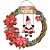 Enfeite de Porta ''Guirlanda Feliz Natal'' - 33x37cm - Ref. DHN-074 - 1 unidade - Litoarte - Rizzo - Imagem 1