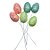 Pick Decorativo Ovos com Glitter Laranja, Verde e Amarelo de Páscoa - 21cm  - 6 unidades - Rizzo - Imagem 1