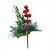 Pick Decorativo de Natal - Galhos com Frutas Vermelhas - 21cm - 1 unidade - Rizzo - Imagem 1