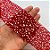 Fita Decorativa Aramada - Vermelho Trabalhado - 6,3x914cm   - 1 unidade - Cromus - Rizzo - Imagem 2