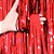Cortina Decorativa Metalizada Glitter Vermelho 1x2m - 1 unidade - Rizzo - Imagem 1