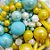 Confeito Decorativo - Fairy Sprinkles Pérolas - Amarelo/Azul/Branco - 1 unidade - Rizzo - Imagem 1