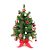 Kit Árvore De Natal Com Pinheiro e Bolinhas Vermelhas e Brancas - 45cm - 1 unidade - Cromus - Rizzo - Imagem 1