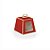 Caixa Mini Panetone 100g Natal Vermelho/Ouro10 unidades Cromus Rizzo Confeitaria - Imagem 1