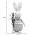 Coelho Decorativo Xadrez com Cenoura - 32cm - 1 unidade - Cromus - Rizzo - Imagem 2