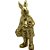 Coelho de Palitó Decorativo Dourado  - 1 unidade - Cromus - Rizzo - Imagem 1