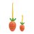 Ovos de Cenouras Listrados Decorativo para Pendurar - 12 unidades - Cromus - Rizzo - Imagem 2