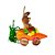 Coelho em Carro Cenoura 27,5cm - 1 unidade - Cromus - Rizzo - Imagem 1