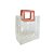 Sacola Transparente PVC com Alça Quadrada de Couro Rosa - 20x18x10cm - 1 unidade - Rizzo - Imagem 1