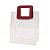 Sacola Transparente PVC com Alça Quadrada de Couro Vinho - 26x22x12cm - 1 unidade - Rizzo - Imagem 1