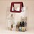 Sacola Transparente PVC com Alça Quadrada de Couro Vinho - 26x22x12cm - 1 unidade - Rizzo - Imagem 1