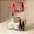 Sacola Transparente PVC com Alça Quadrada de Couro Vermelho - 26x22x12cm - 1 unidade - Rizzo - Imagem 1
