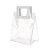 Sacola Transparente PVC com Alça Quadrada de Couro Branco - 26x22x12cm - 10 unidades - Rizzo - Imagem 1