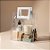 Sacola Transparente PVC com Alça Quadrada de Couro Branco - 20x18x10cm - 10 unidades - Rizzo - Imagem 1