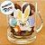 Caneca de Vidro - Coelho com Óculos - Feliz Páscoa - 320ml - 1 unidade - Rizzo - Imagem 5