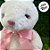 Coelho de Pelúcia Branco com Laço Rosa - 24cm - 1 unidade - Rizzo - Imagem 3