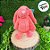 Coelho de Pelúcia Rosa Claro - 30cm - 1 unidade - Rizzo - Imagem 1