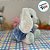 Coelha de Pelúcia Branco e Verde com Saia Azul - 30cm - 1 unidade - Rizzo - Imagem 2