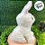 Coelho de Pelúcia Sentado Branco - 26cm - 1 unidade - Rizzo - Imagem 2