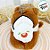 Chaveiro de Pelúcia - Capivara com Mochila Branca - 13cm - 1 unidade - Rizzo - Imagem 2