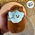 Chaveiro de Pelúcia - Capivara com Mochila Azul - 13cm - 1 unidade - Rizzo - Imagem 3