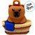 Chaveiro Good Luck Capivara Tomando Banho na Banheira - 4cm - 1 unidade - Rizzo - Imagem 2
