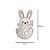 Kit para Colorir de Páscoa - 11,5cm - 3 Coelhos e 6 Canetinhas - Rizzo - Imagem 4