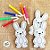 Kit para Colorir de Páscoa - 11,5cm - 3 Coelhos e 6 Canetinhas - Rizzo - Imagem 2