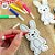 Kit para Colorir de Páscoa - 11,5cm - 3 Coelhos e 6 Canetinhas - Rizzo - Imagem 5