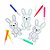 Kit para Colorir de Páscoa - 11,5cm - 3 Coelhos e 6 Canetinhas - Rizzo - Imagem 7