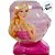 Balão de Festa Microfoil 45cm - Princesa Barbie - 10 unidades - Rizzo - Imagem 4